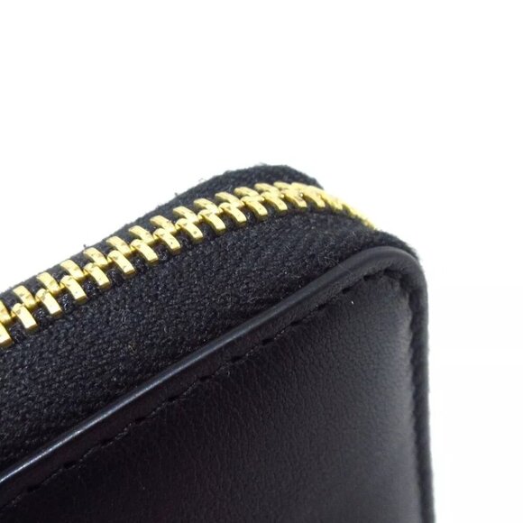 GUCCI Interlocking G, basket zip-around wallet Black Cream Leather -390-012425 - Picture 4 of 8